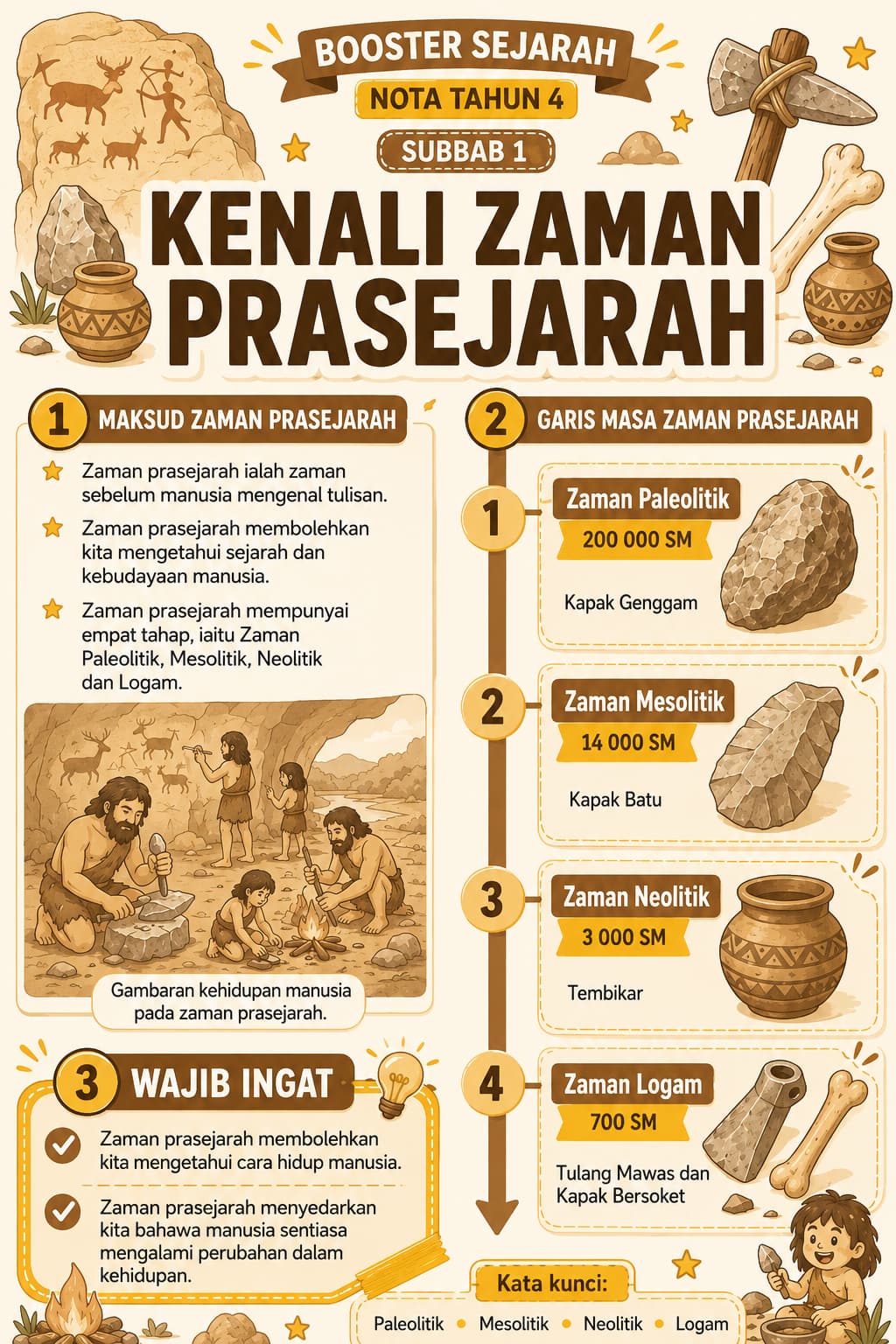 Infografik Kenali Zaman Prasejarah